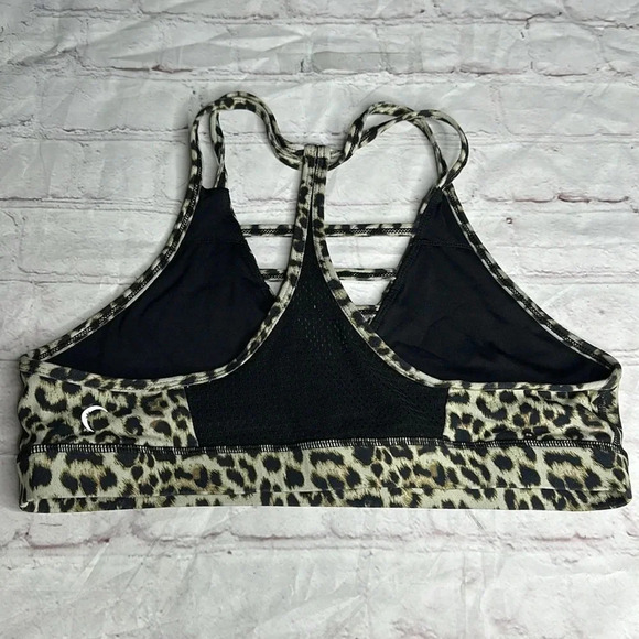 ZYIA Active Brilliant Grid Mesh Back Sports Bra Leopard Print Women’s S - Picture 4 of 4